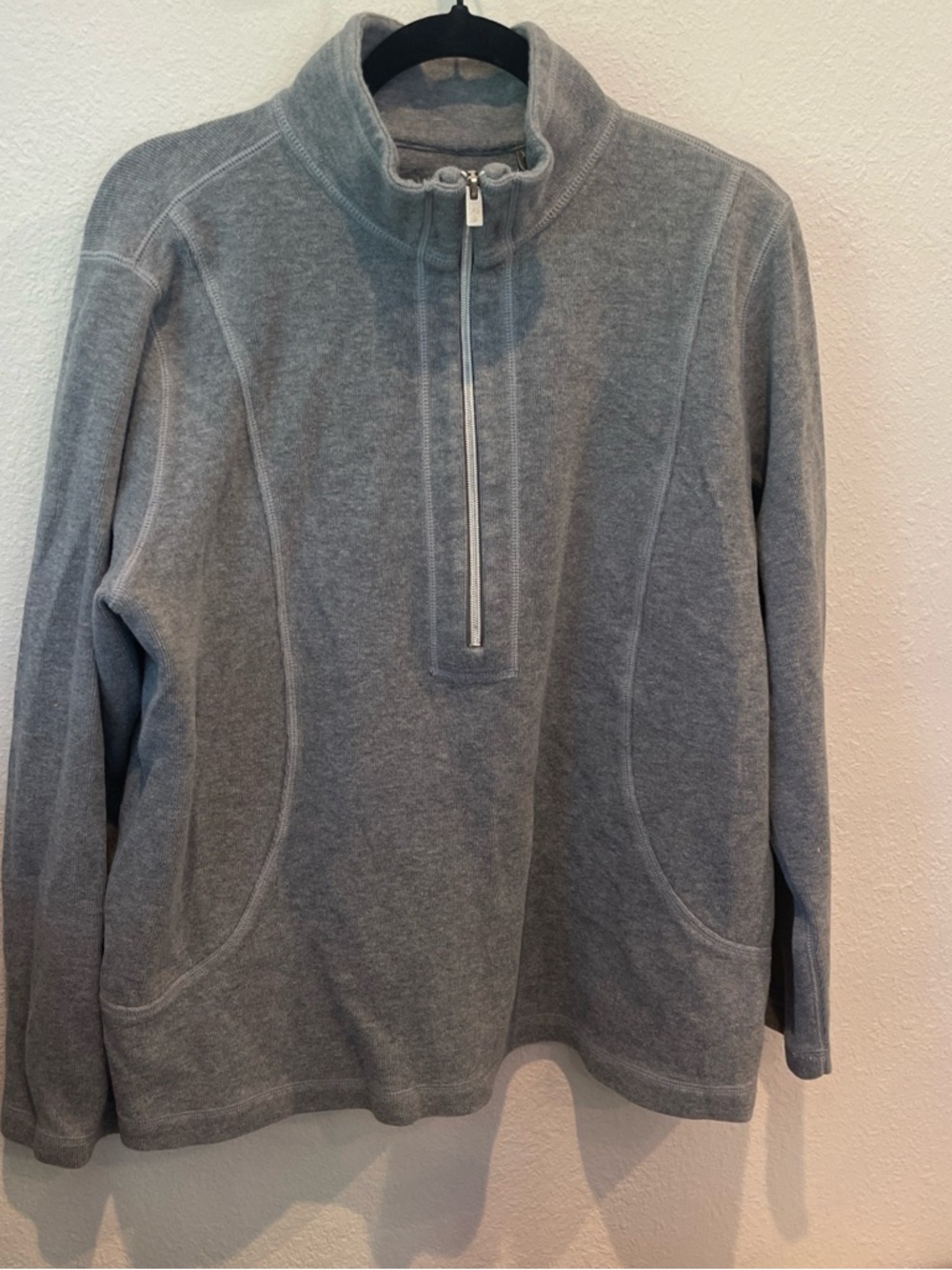Tommy Bahama Light Gray Quarter-Zip Pullover Sweater